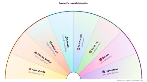 Crystals for Love & Relationships Pendulum Chart preview