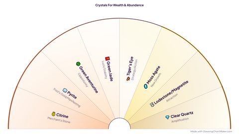 Crystals for Wealth & Abundance Dowsing Chart preview